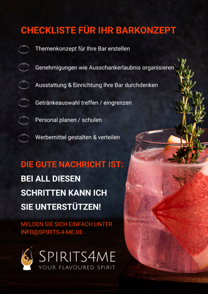 Barkonzept Checkliste